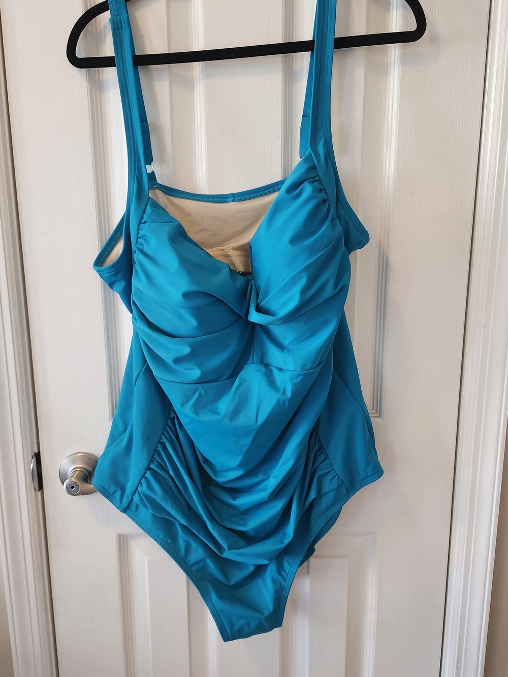 Swimsuits For All Turquoise Kids One-Piece Swimsuit with Ruched Front